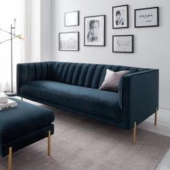 Jack & Alice Sofa Borlo (3-Sitzer) - Marineblau -Wohnzimmermöbel boutique en ligne 1000180137 201030 05544700001 MOOD DETAILS P000000001000180137 mood