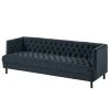 Jack & Alice Sofa Mindarie (3-sitzer) - Samt - Dunkelblau