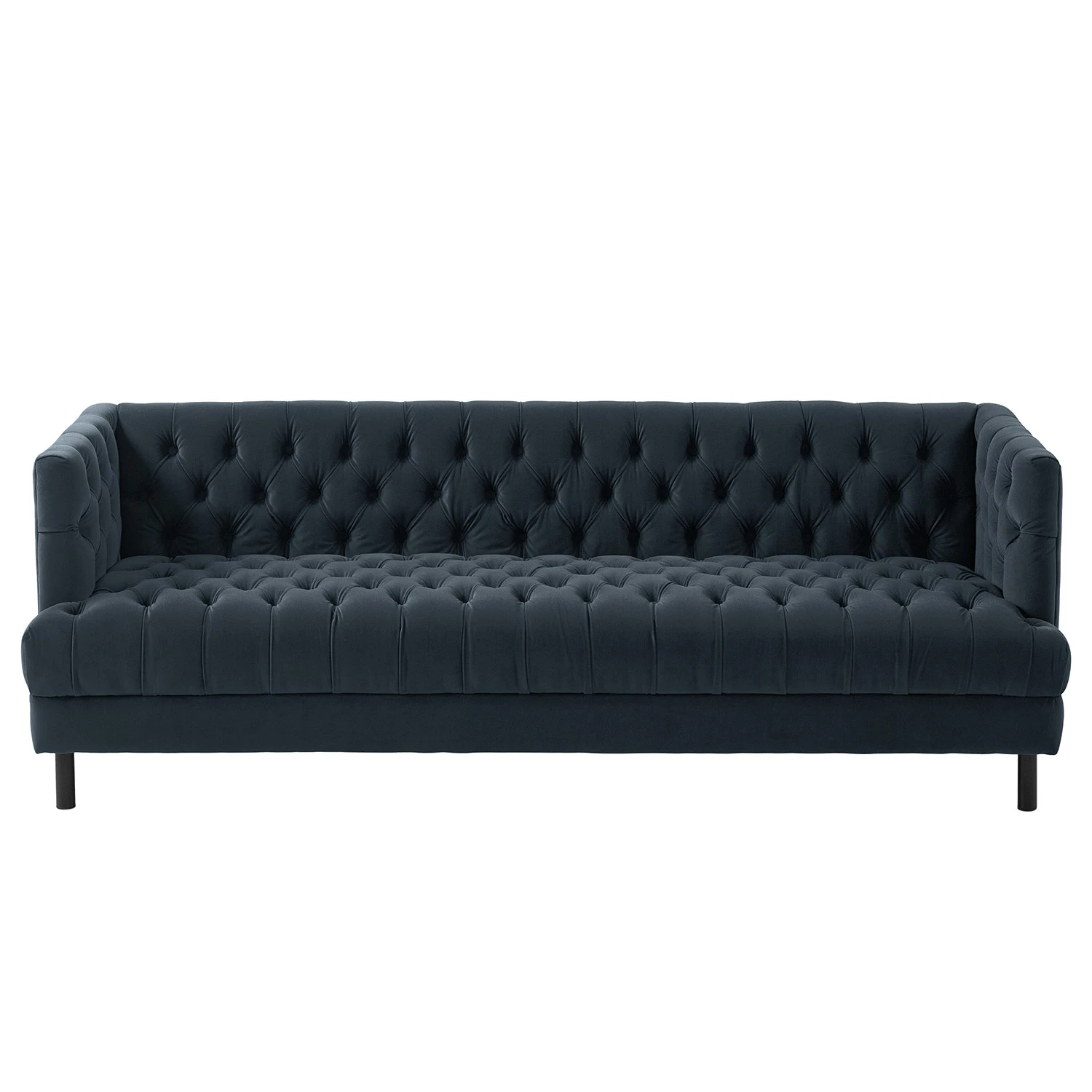 Jack & Alice Sofa Mindarie (3-sitzer) - Samt - Dunkelblau 5 Jack & Alice Sofa Mindarie (3-sitzer) - Samt - Dunkelblau – Bild 5
