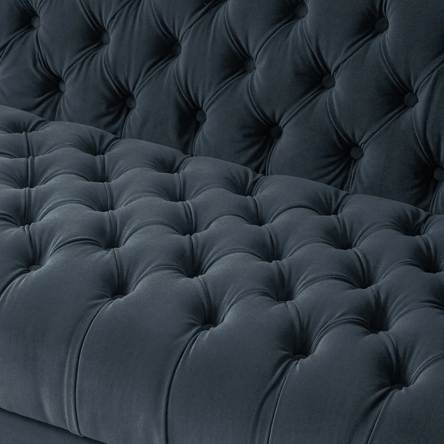 Jack & Alice Sofa Mindarie (3-sitzer) - Samt - Dunkelblau 8 Jack & Alice Sofa Mindarie (3-sitzer) - Samt - Dunkelblau – Bild 8