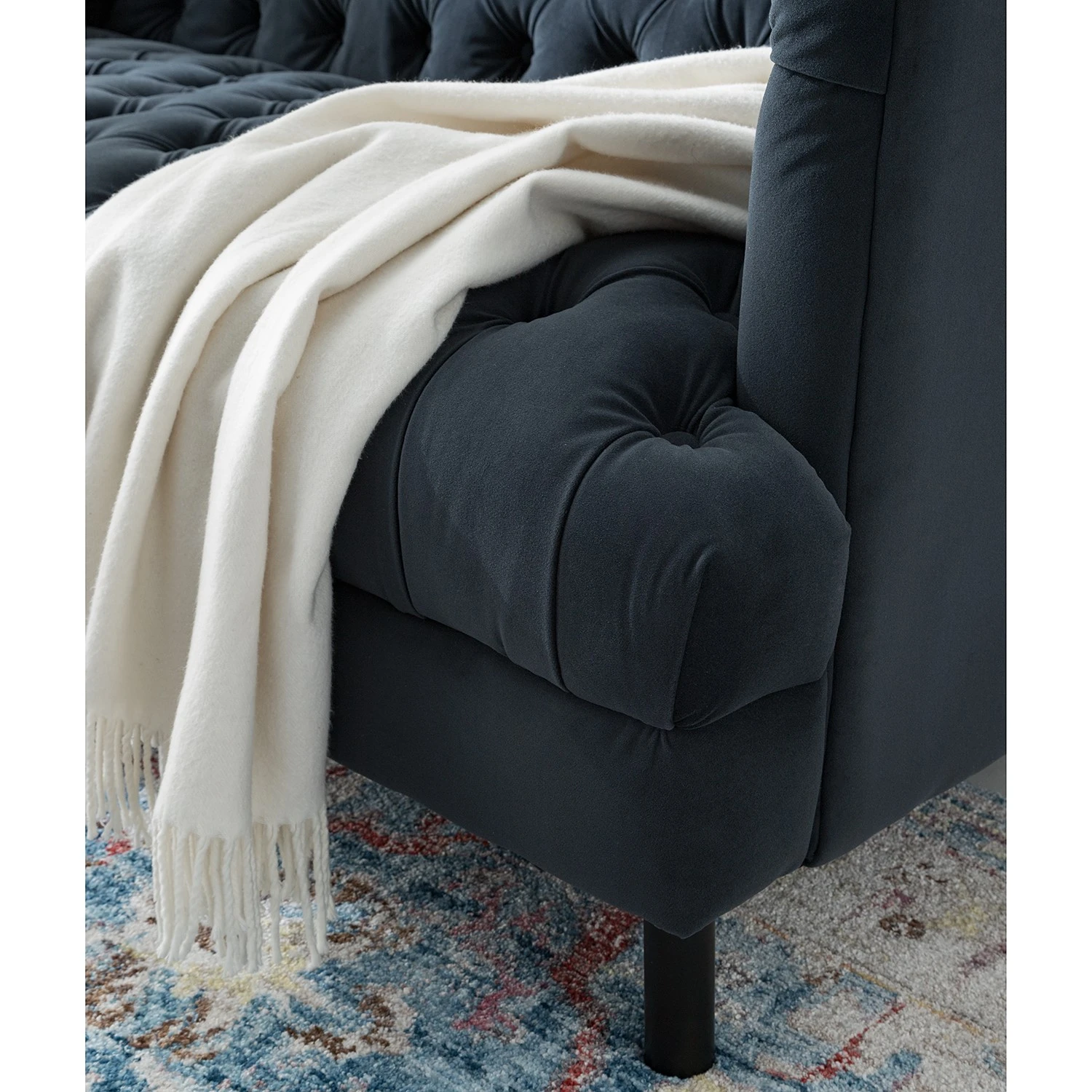 Jack & Alice Sofa Mindarie (3-sitzer) - Samt - Dunkelblau 14 Jack & Alice Sofa Mindarie (3-sitzer) - Samt - Dunkelblau – Bild 14