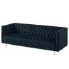 Jack & Alice Sofa Reynella II (3-sitzer) - Samt - Marineblau