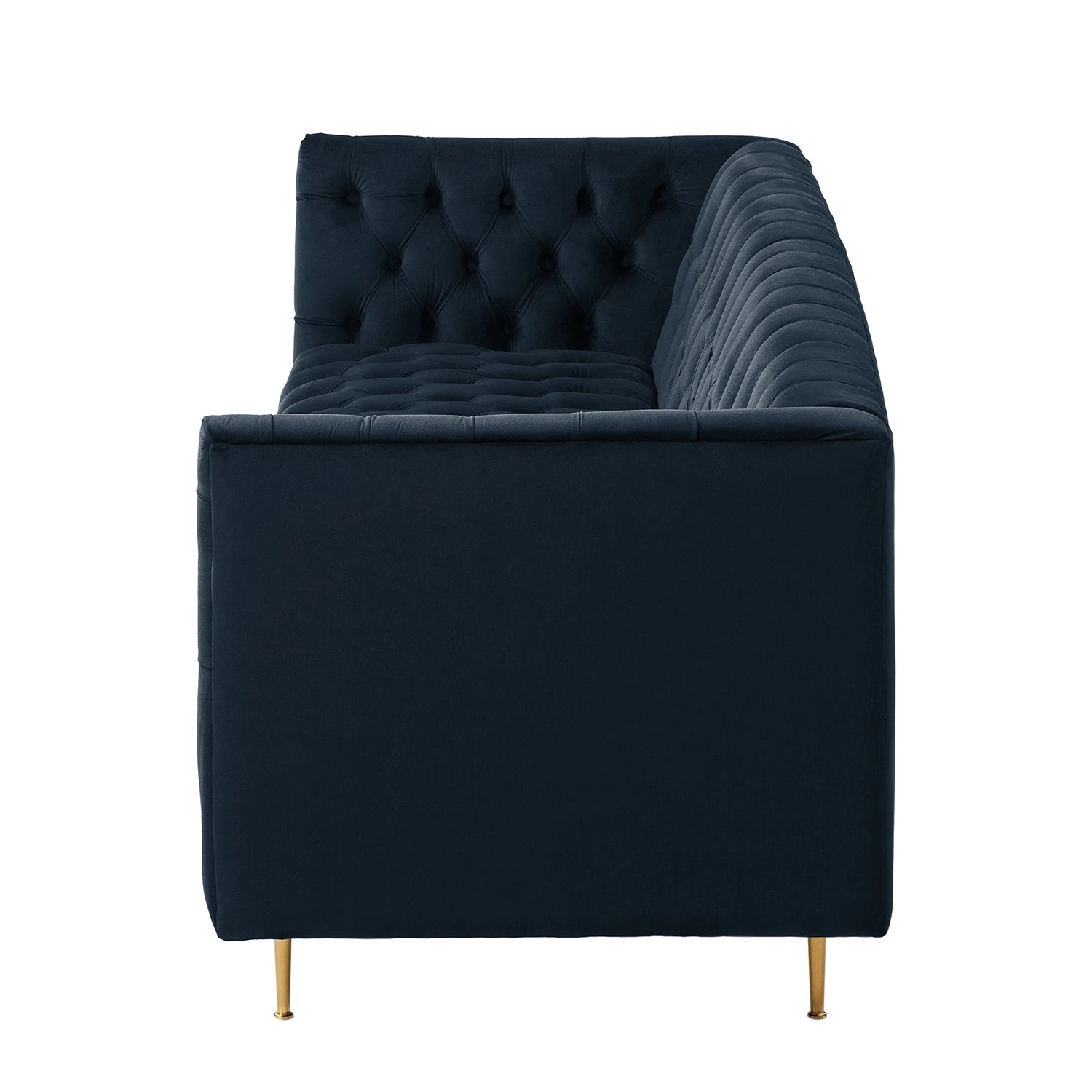 Jack & Alice Sofa Reynella II (3-sitzer) - Samt - Marineblau 5 Jack & Alice Sofa Reynella II (3-sitzer) - Samt - Marineblau – Bild 5