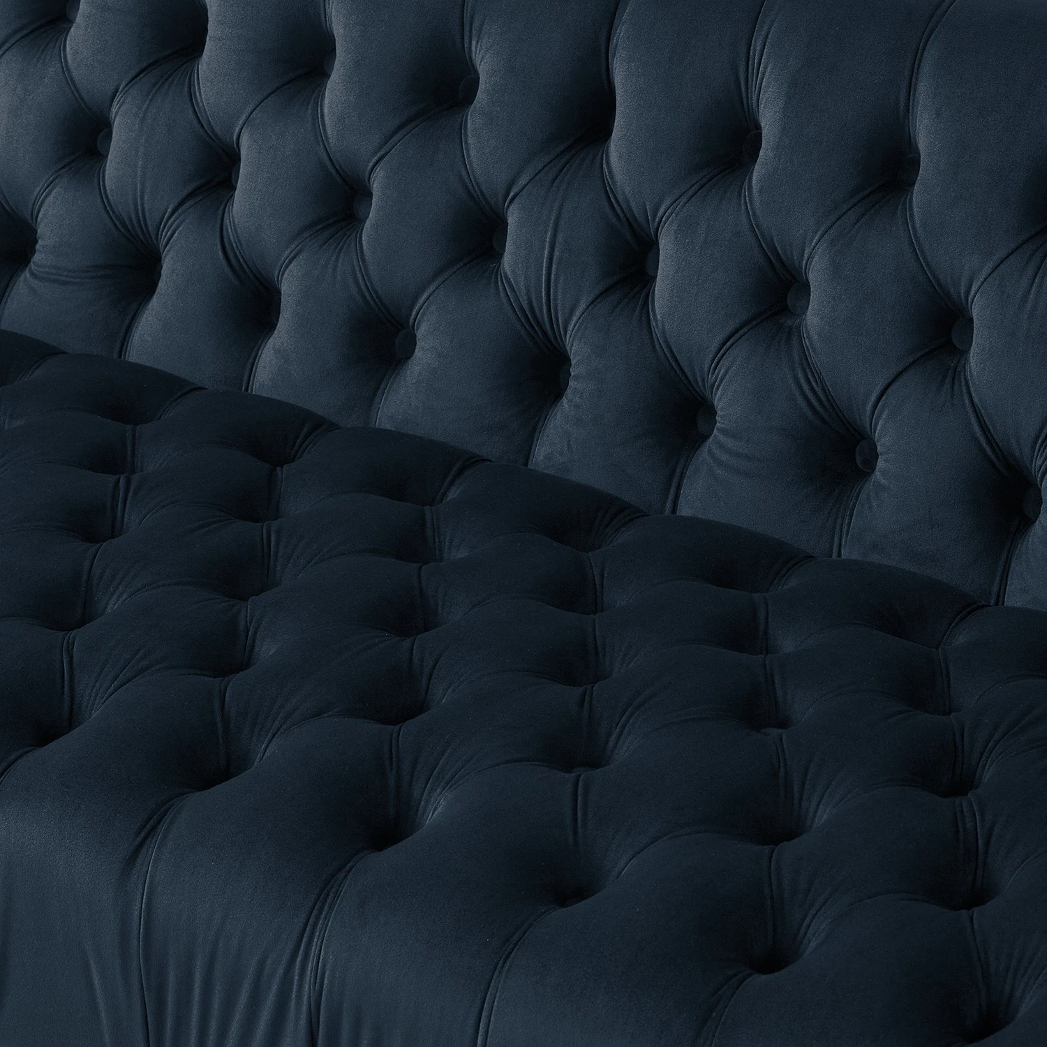 Jack & Alice Sofa Reynella II (3-sitzer) - Samt - Marineblau 8 Jack & Alice Sofa Reynella II (3-sitzer) - Samt - Marineblau – Bild 8