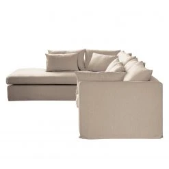 Maison Belfort Ecksofa Breves - Flachgewebe - Beige - Ottomane davorstehend links -Wohnzimmermöbel boutique en ligne 1000181404 190911 09330701632 DETAILS P000000001000181404
