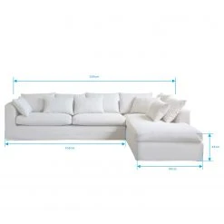 Maison Belfort Ecksofa Breves - Flachgewebe - Beige - Ottomane davorstehend links -Wohnzimmermöbel boutique en ligne 1000181404 190911 09330701639 SKETCH DETAILS P000000001000181404 sketch