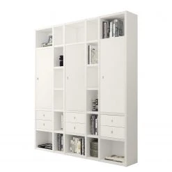 Loftscape Bücherregal Emporior X - Cremeweiß - Breite: 190 cm