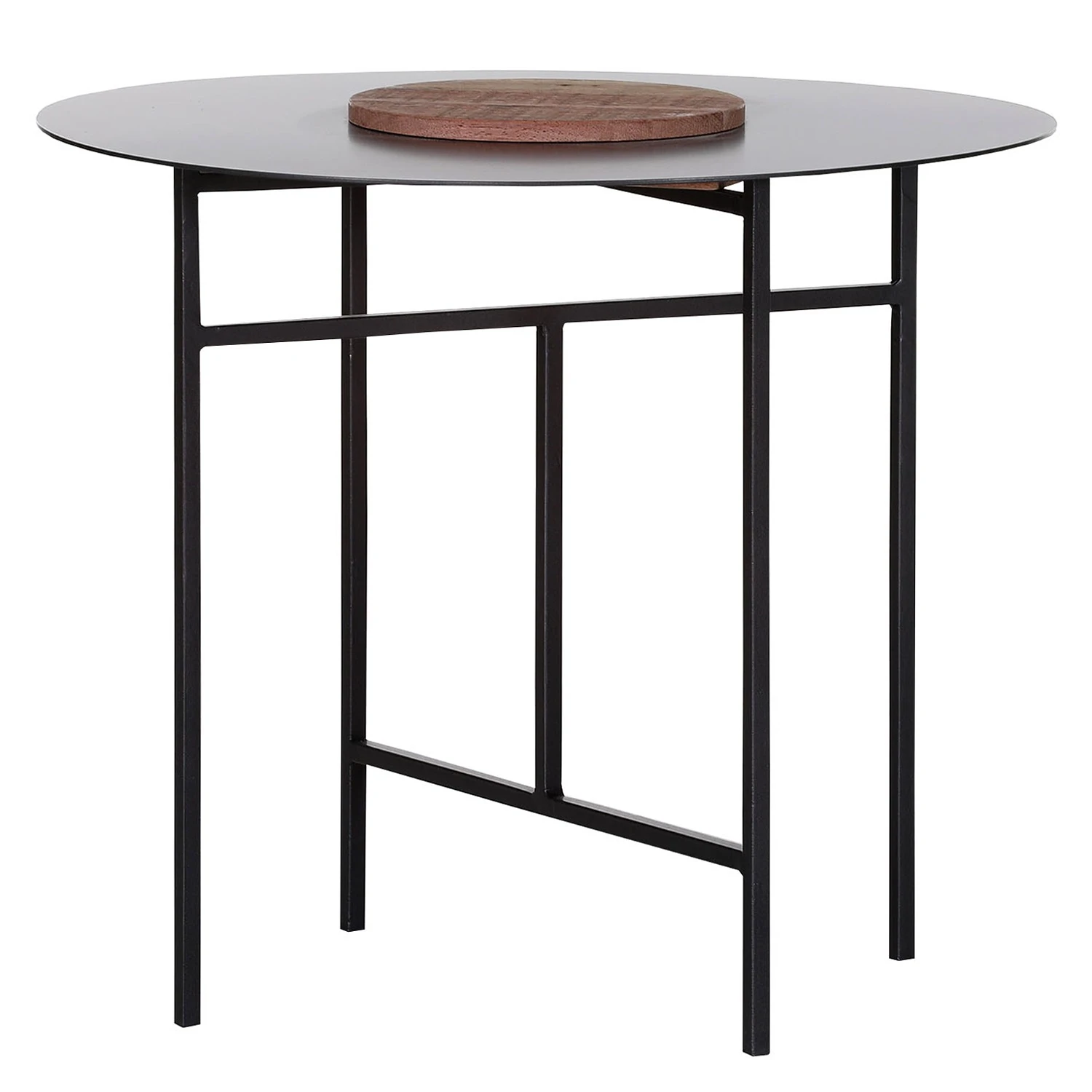 Ars manufacti Beistelltisch Fylo - Metall / Altholz massiv - Schwarz - Höhe: 51 cm 1 Ars manufacti Beistelltisch Fylo - Metall / Altholz massiv - Schwarz - Höhe: 51 cm