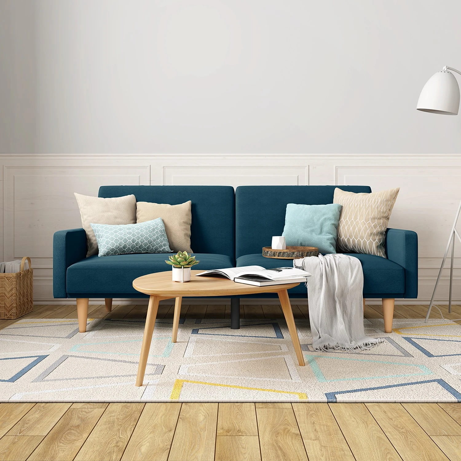 Mørteens Schlafsofa Borrby - Webstoff - Marineblau 2 Mørteens Schlafsofa Borrby - Webstoff - Marineblau – Bild 2