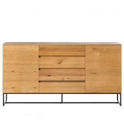 Ars Natura Sideboard Nozza II - Echtholzfurnier - Eiche / Schwarz -Wohnzimmermöbel boutique en ligne 1000182814 200214 14501800002 DETAILS P000000001000182814