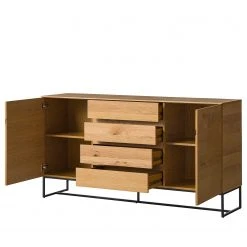 Ars Natura Sideboard Nozza II - Echtholzfurnier - Eiche / Schwarz -Wohnzimmermöbel boutique en ligne 1000182814 200214 14501800004 DETAILS P000000001000182814