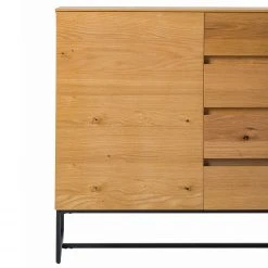 Ars Natura Sideboard Nozza II - Echtholzfurnier - Eiche / Schwarz -Wohnzimmermöbel boutique en ligne 1000182814 200214 14501800005 DETAILS P000000001000182814