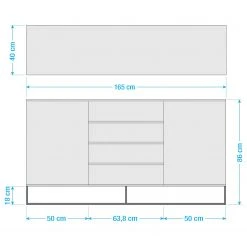 Ars Natura Sideboard Nozza II - Echtholzfurnier - Eiche / Schwarz -Wohnzimmermöbel boutique en ligne 1000182814 211018 083456000516 SKETCH DETAILS P000000001000182814 sketch