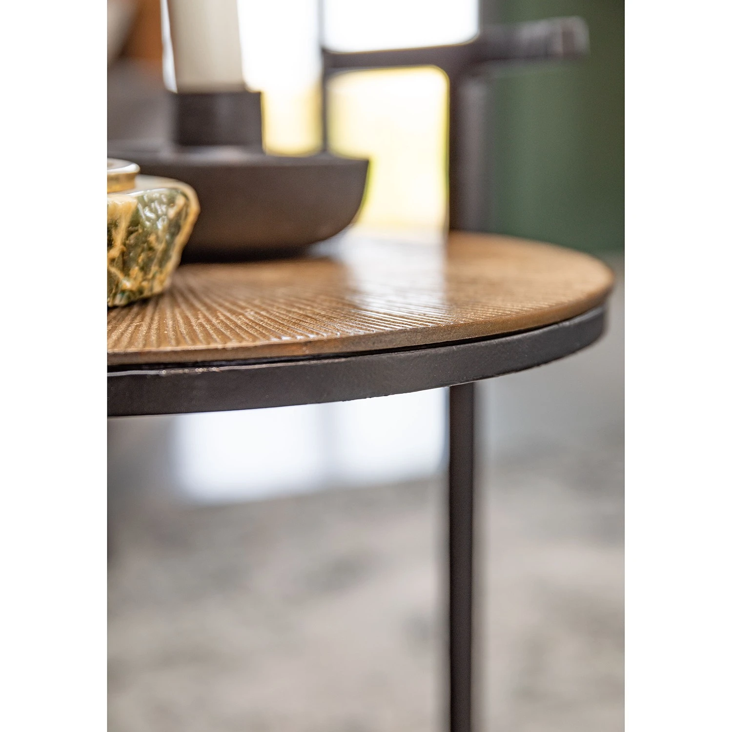 Ars manufacti Beistelltisch Nikko V - Metall - Messing Antik / Schwarz 7 Ars manufacti Beistelltisch Nikko V - Metall - Messing Antik / Schwarz – Bild 7