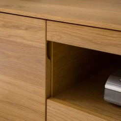 Ars Natura TV-Lowboard Nozza II - Echtholzfurnier - Eiche / Schwarz -Wohnzimmermöbel boutique en ligne 1000182822 200324 08204500004 DETAILS P000000001000182822