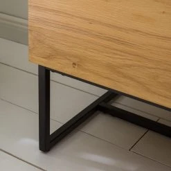 Ars Natura TV-Lowboard Nozza II - Echtholzfurnier - Eiche / Schwarz -Wohnzimmermöbel boutique en ligne 1000182822 200324 08204800007 DETAILS P000000001000182822