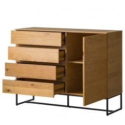 Ars Natura Kommode Nozza - Echtholzfurnier - Eiche / Schwarz -Wohnzimmermöbel boutique en ligne 1000182823 200214 14501900030 DETAILS P000000001000182823