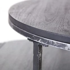 Red Living Beistelltisch Pondo - Akazie massiv / Metall - Schwarz -Wohnzimmermöbel boutique en ligne 1000182836 190731 14365600078 DETAILS P000000001000182836