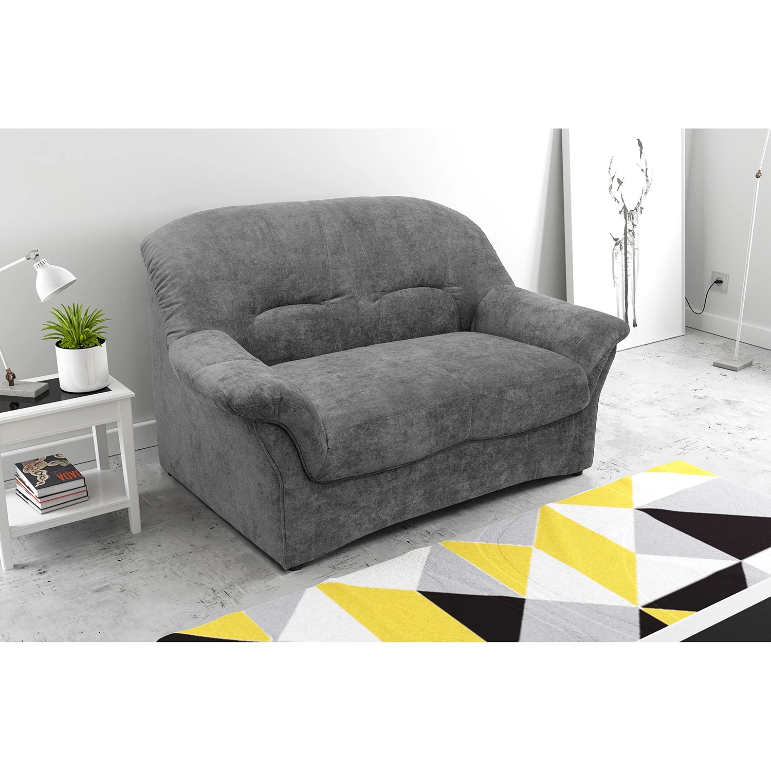 Modoform Sofa Wells (2-Sitzer) - Flachgewebe - Grau 3 Modoform Sofa Wells (2-Sitzer) - Flachgewebe - Grau – Bild 3