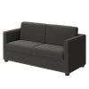Loftscape Sofa Deven IV (2-Sitzer) - Pigmentiertes Leder - Anthrazit