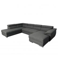 Modoform Wohnlandschaft Swaine - Webstoff - Anthrazit - Longchair davorstehend rechts - Ohne Schlaffunktion