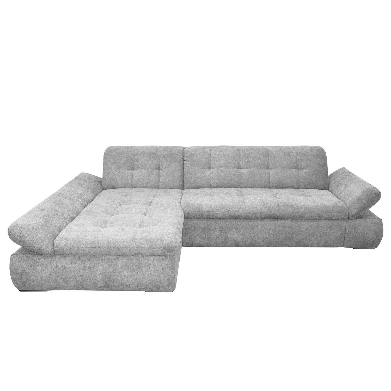 Loftscape Ecksofa Lemley - Webstoff - Platin - Longchair davorstehend links - Schlaffunktion 6 Loftscape Ecksofa Lemley - Webstoff - Platin - Longchair davorstehend links - Schlaffunktion – Bild 6