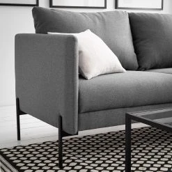 Fredriks Ecksofa Pratt - Webstoff - Dunkelgrau - Longchair davorstehend rechts -Wohnzimmermöbel boutique en ligne 1000183796 210323 15245901889 DETAILS P000000001000183796