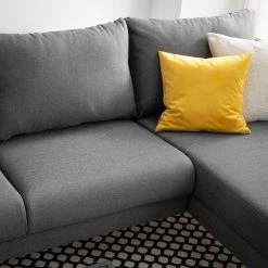 Fredriks Ecksofa Pratt - Webstoff - Dunkelgrau - Longchair davorstehend rechts -Wohnzimmermöbel boutique en ligne 1000183796 210323 15250001891 DETAILS P000000001000183796