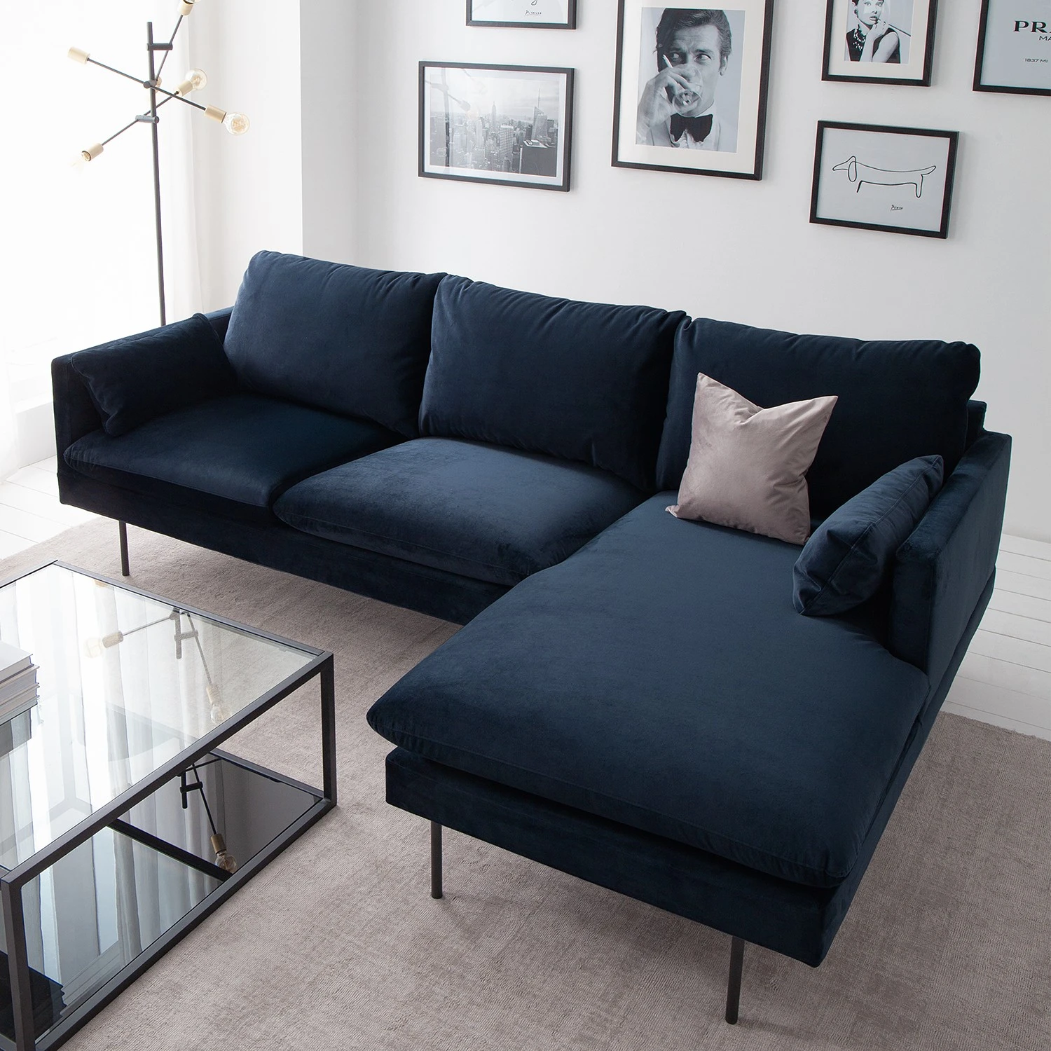 Jack & Alice Ecksofa Ellens III - Samt - Longchair davorstehend rechts 4 Jack & Alice Ecksofa Ellens III - Samt - Longchair davorstehend rechts – Bild 4