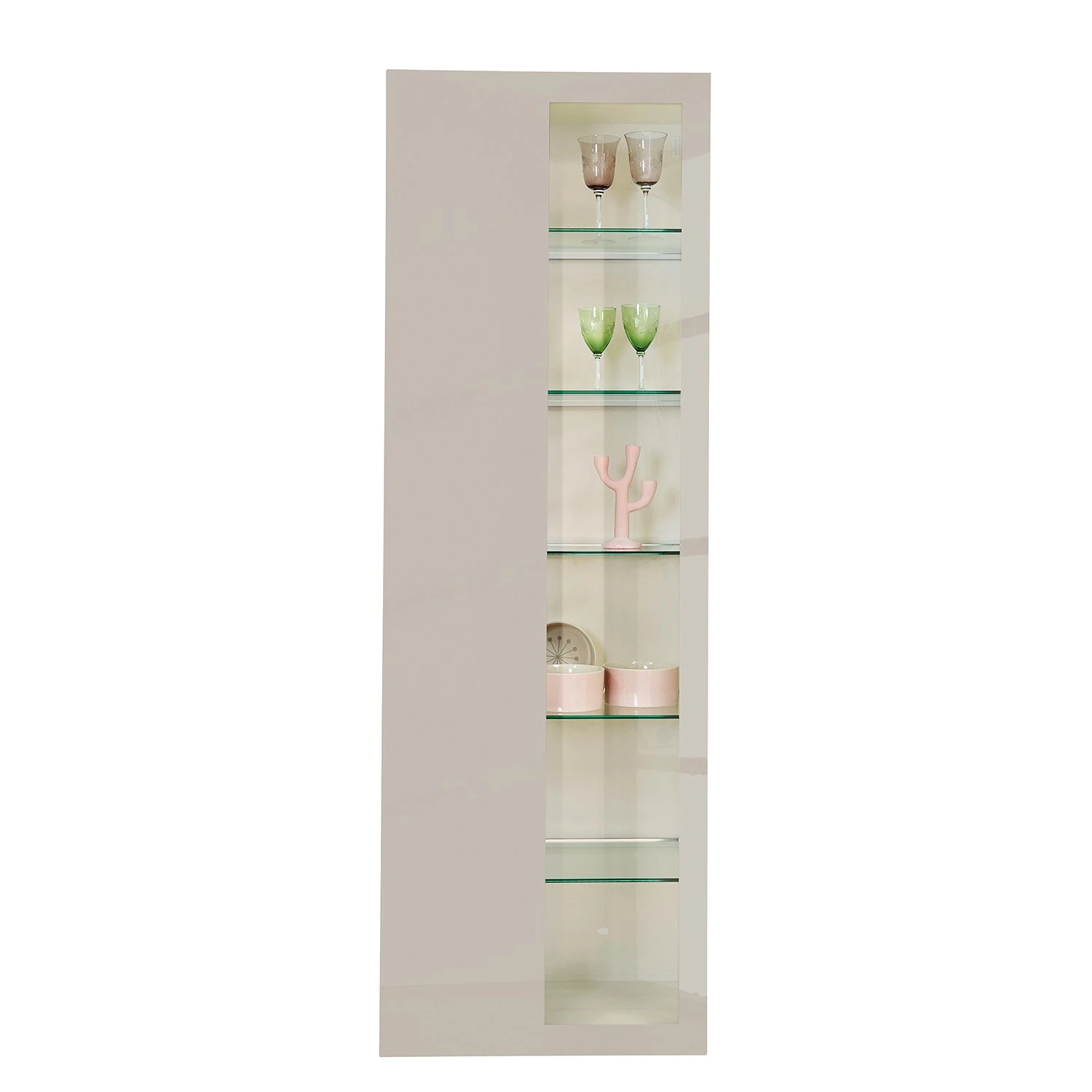 Now! by hülsta Standvitrine hülsta now vision - Hochglanz Saharagrau - Glastür rechts 3 Now! by hülsta Standvitrine hülsta now vision - Hochglanz Saharagrau - Glastür rechts – Bild 3