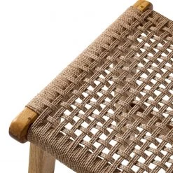Ars manufacti Hocker Sulina - Papiergeflecht / Teakholz massiv - Natur / Teak -Wohnzimmermöbel boutique en ligne 1000183940 200417 13491400014 DETAILS P000000001000183940