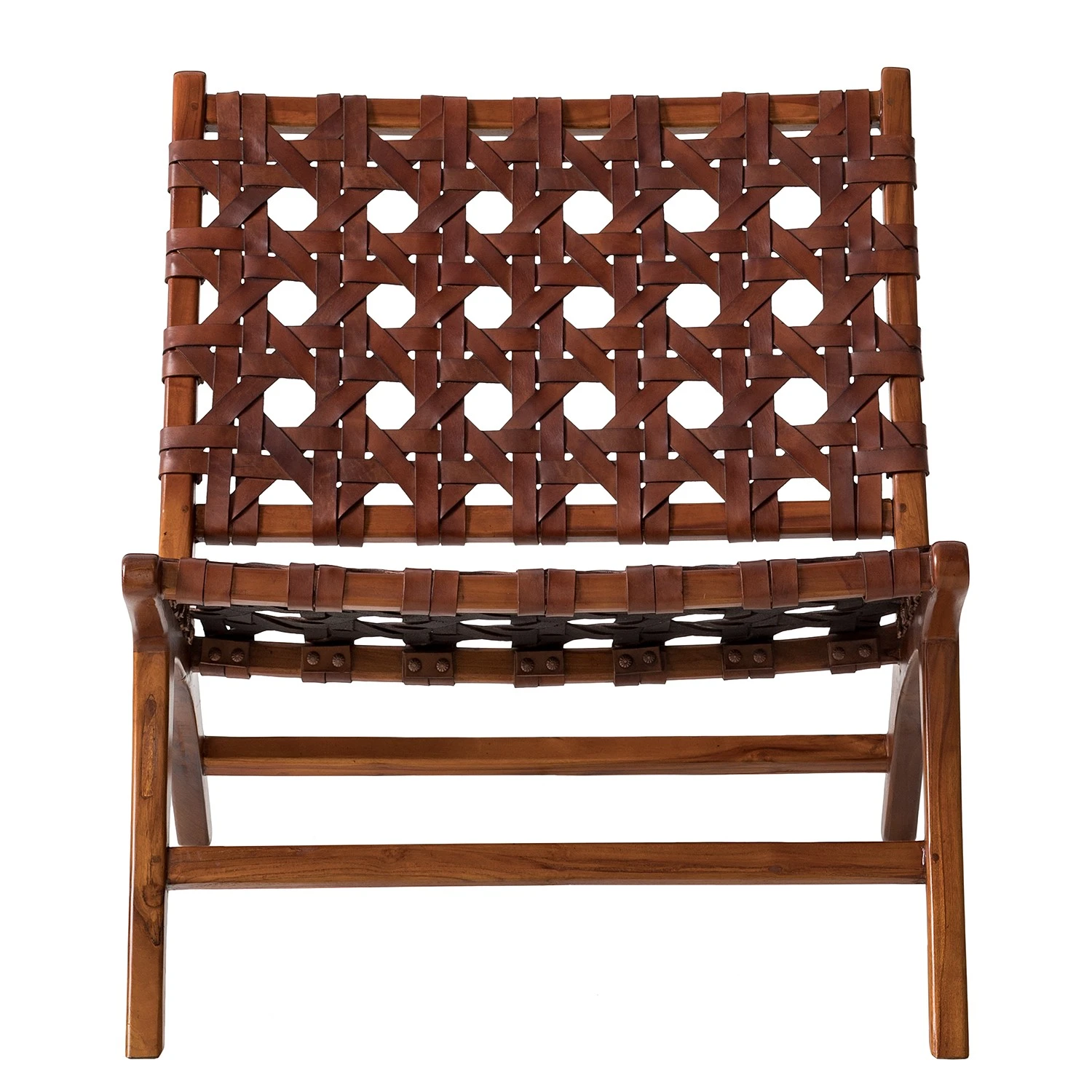 Ars manufacti Loungesessel Copan - Echtleder / Teakholz massiv - Cognacbraun / Teak 3 Ars manufacti Loungesessel Copan - Echtleder / Teakholz massiv - Cognacbraun / Teak – Bild 3