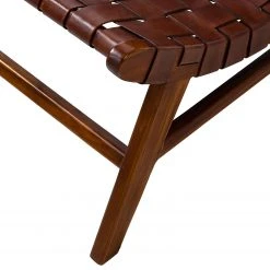 Ars manufacti Loungesessel Bourbourg I - Echtleder / Teakholz massiv - Cognacbraun / Teak -Wohnzimmermöbel boutique en ligne 1000183949 200317 14382900011 DETAILS P000000001000183949