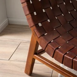 Ars manufacti Loungesessel Bourbourg I - Echtleder / Teakholz massiv - Cognacbraun / Teak -Wohnzimmermöbel boutique en ligne 1000183949 200529 13275600003 DETAILS P000000001000183949