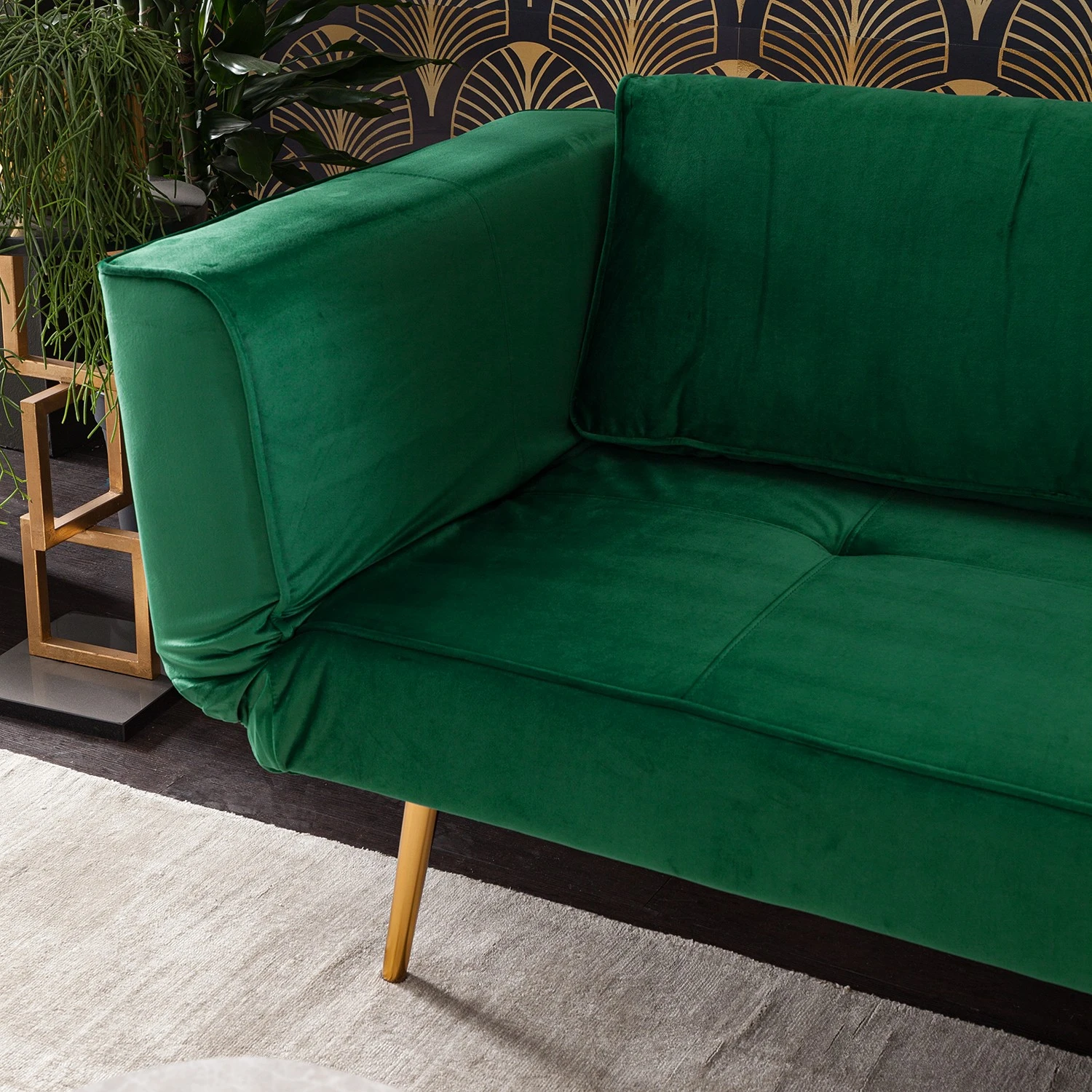 Jack & Alice Schlafsofa Behram III - Samt - Dunkelgrün 21 Jack & Alice Schlafsofa Behram III - Samt - Dunkelgrün – Bild 21