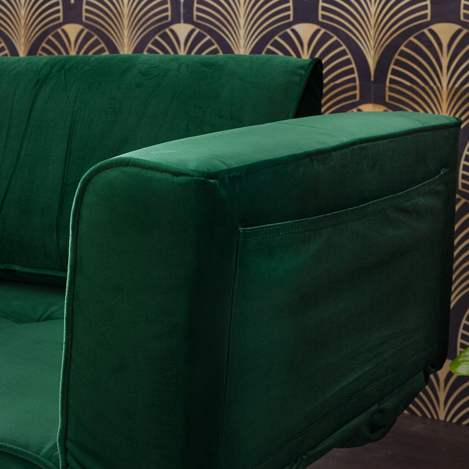 Jack & Alice Schlafsofa Behram III - Samt - Dunkelgrün 19 Jack & Alice Schlafsofa Behram III - Samt - Dunkelgrün – Bild 19