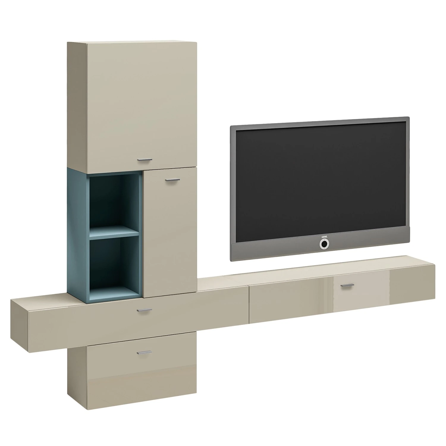 Now! by hülsta Wohnwand now no. 14 I (6-teilig) - Hochglanz Saharagrau 3 Now! by hülsta Wohnwand now no. 14 I (6-teilig) - Hochglanz Saharagrau – Bild 3