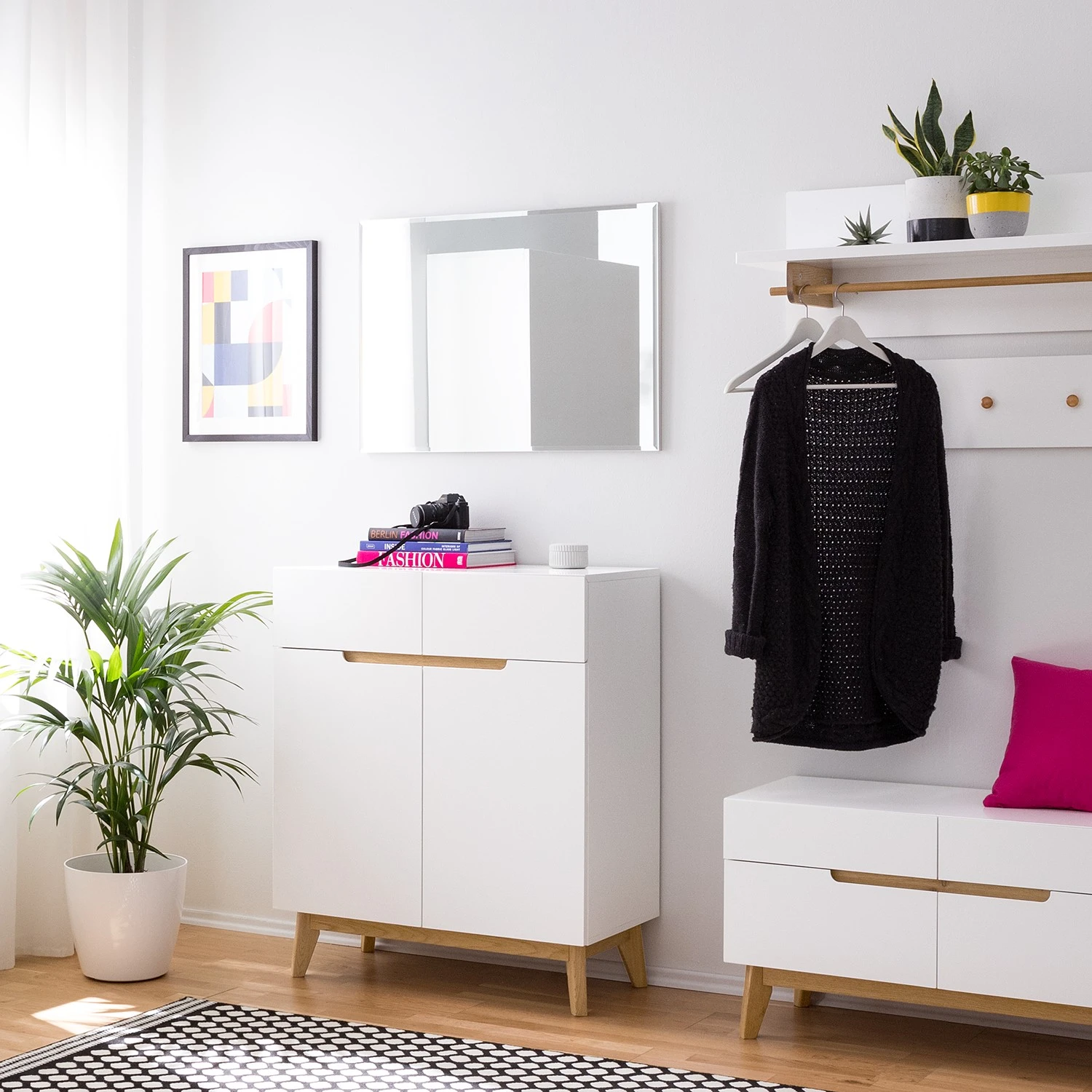 Mørteens Kommode Tenabo - Eiche teilmassiv - Weiß / Eiche 2 Mørteens Kommode Tenabo - Eiche teilmassiv - Weiß / Eiche – Bild 2