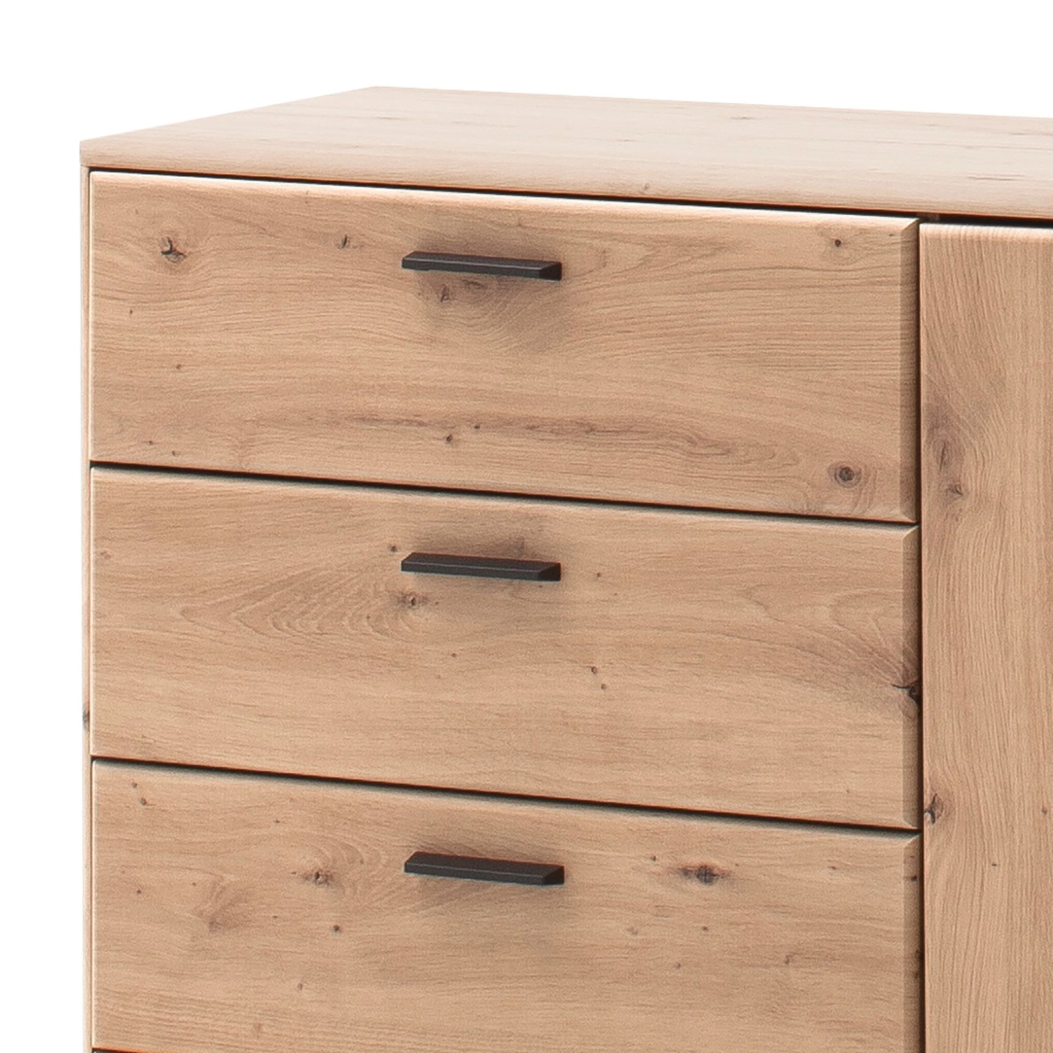 Naturoo Kommode Coulogne - Balkeneiche Dekor / Grau - Breite: 119 cm 4 Naturoo Kommode Coulogne - Balkeneiche Dekor / Grau - Breite: 119 cm – Bild 4