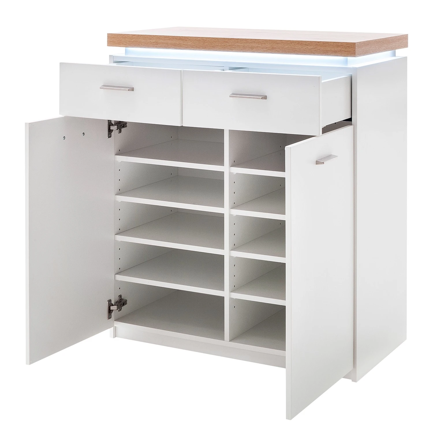 Loftscape Kommode Mundai II - Inkl. Beleuchtung - Weiß / Eiche Wotan Dekor 3 Loftscape Kommode Mundai II - Inkl. Beleuchtung - Weiß / Eiche Wotan Dekor – Bild 3