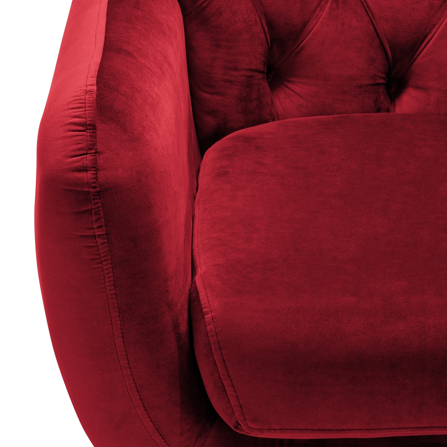 Norrwood Sessel Lowen I - Samt Ravi: Rot 8 Norrwood Sessel Lowen I - Samt Ravi: Rot – Bild 8