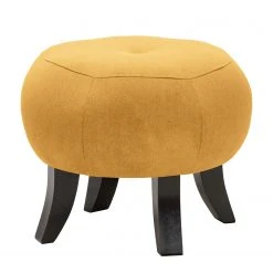 Norrwood Polsterhocker Leke I - Microfaser Sela: Maisgelb