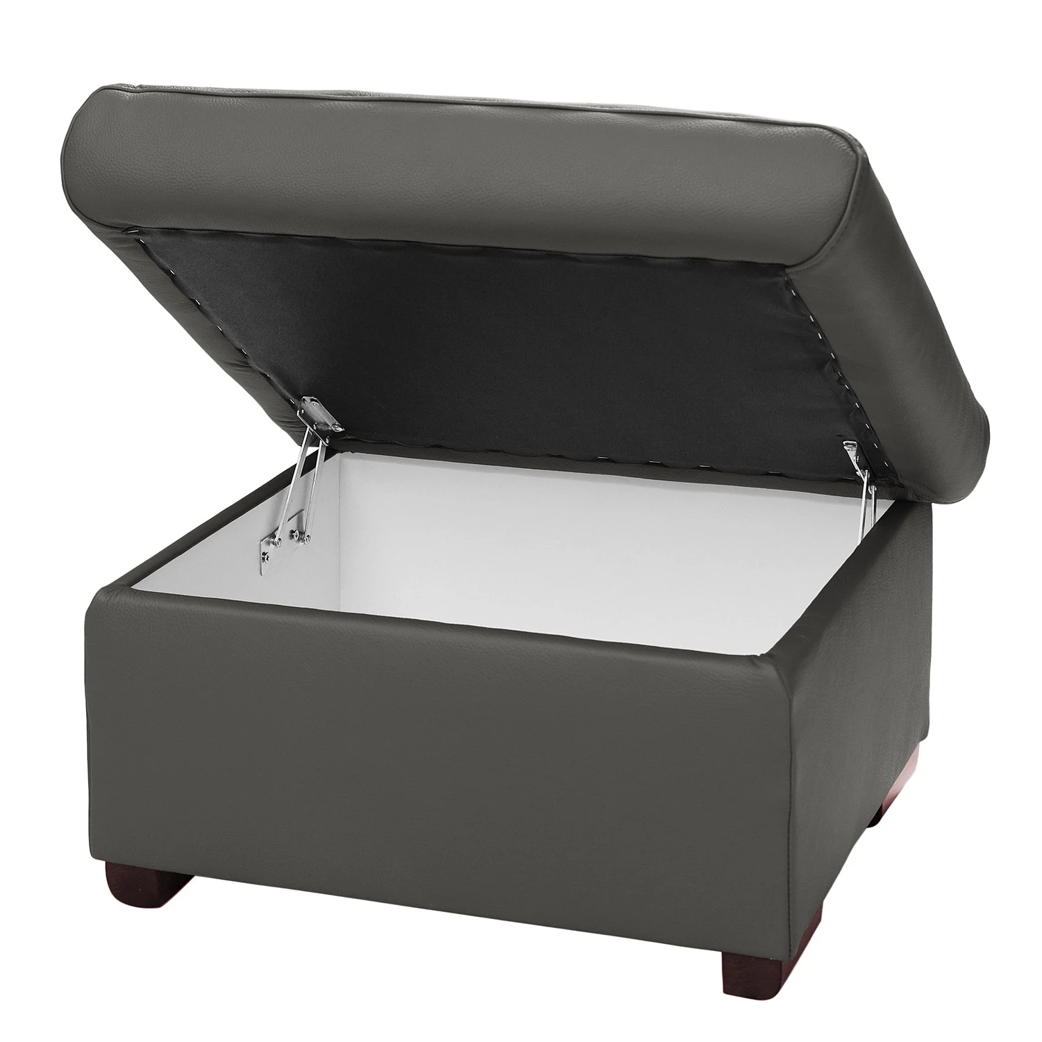 Loftscape Polsterhocker Lamexa - Echtleder - Dunkelgrau 3 Loftscape Polsterhocker Lamexa - Echtleder - Dunkelgrau – Bild 3