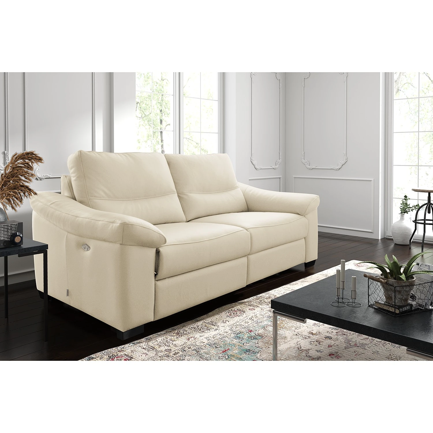 Modoform Sofa Lamexa I (2,5 -Sitzer) - Echtleder - Creme - Relaxfunktion 3 Modoform Sofa Lamexa I (2,5 -Sitzer) - Echtleder - Creme - Relaxfunktion – Bild 3