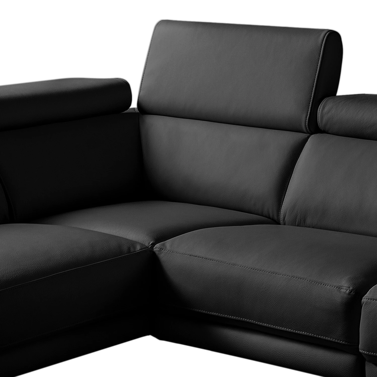 Loftscape Ecksofa Lebel - Echtleder - Schwarz - Ottomane davorstehend links - Relaxfunktion 10 Loftscape Ecksofa Lebel - Echtleder - Schwarz - Ottomane davorstehend links - Relaxfunktion – Bild 10