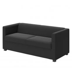 Loftscape Sofa Wilno I (2-Sitzer) - Echtleder - Schwarz
