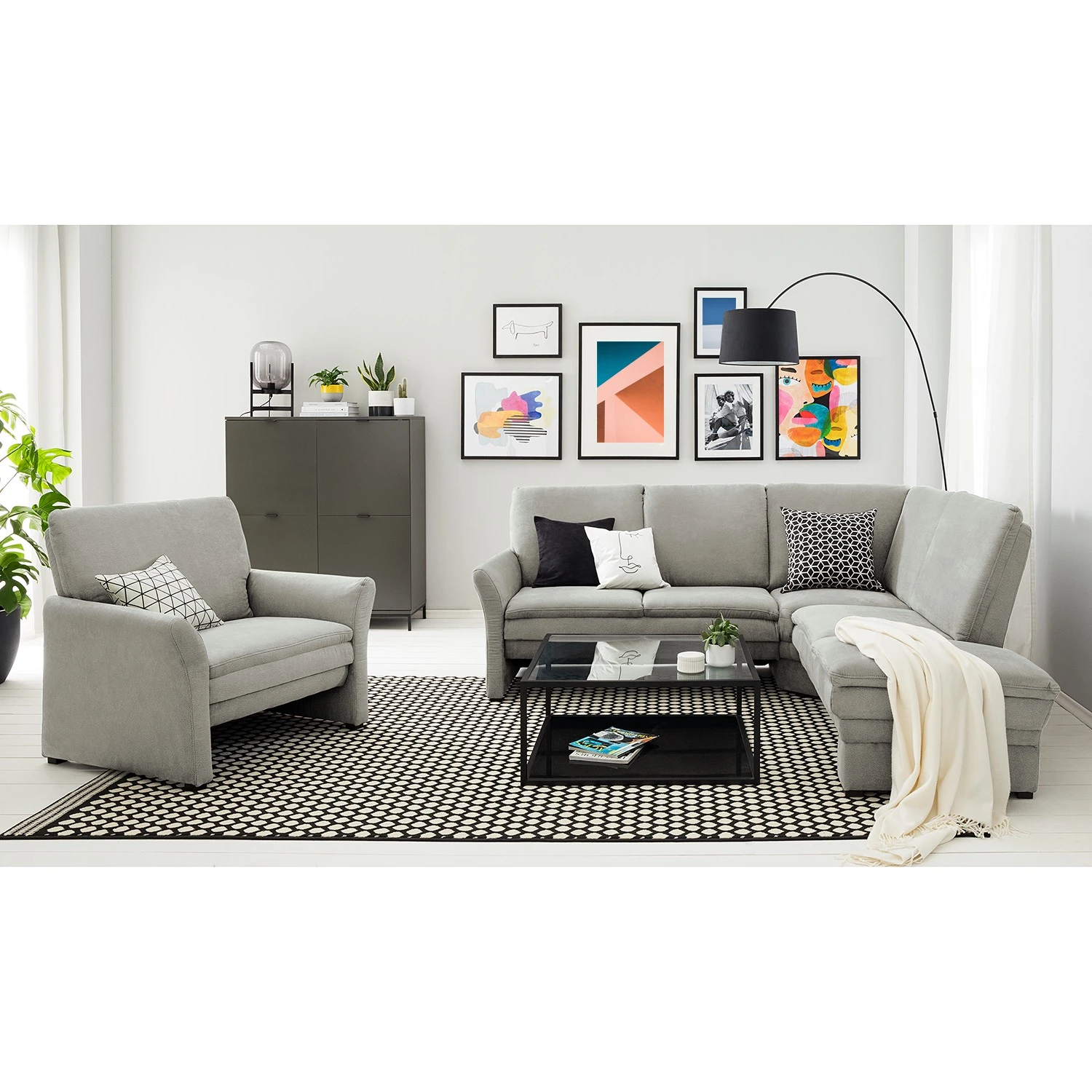 Modoform Sessel Capoma II - Antiklederlook - Lichtgrau - Breite: 100 cm 3 Modoform Sessel Capoma II - Antiklederlook - Lichtgrau - Breite: 100 cm – Bild 3