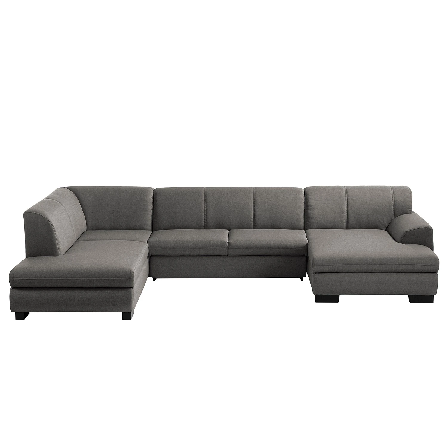 Loftscape Wohnlandschaft Lefroy I - Flachgewebe - Dunkelgrau - Longchair davorstehend rechts / Ottomane links - Schlaffunktion 7 Loftscape Wohnlandschaft Lefroy I - Flachgewebe - Dunkelgrau - Longchair davorstehend rechts / Ottomane links - Schlaffunktion – Bild 7