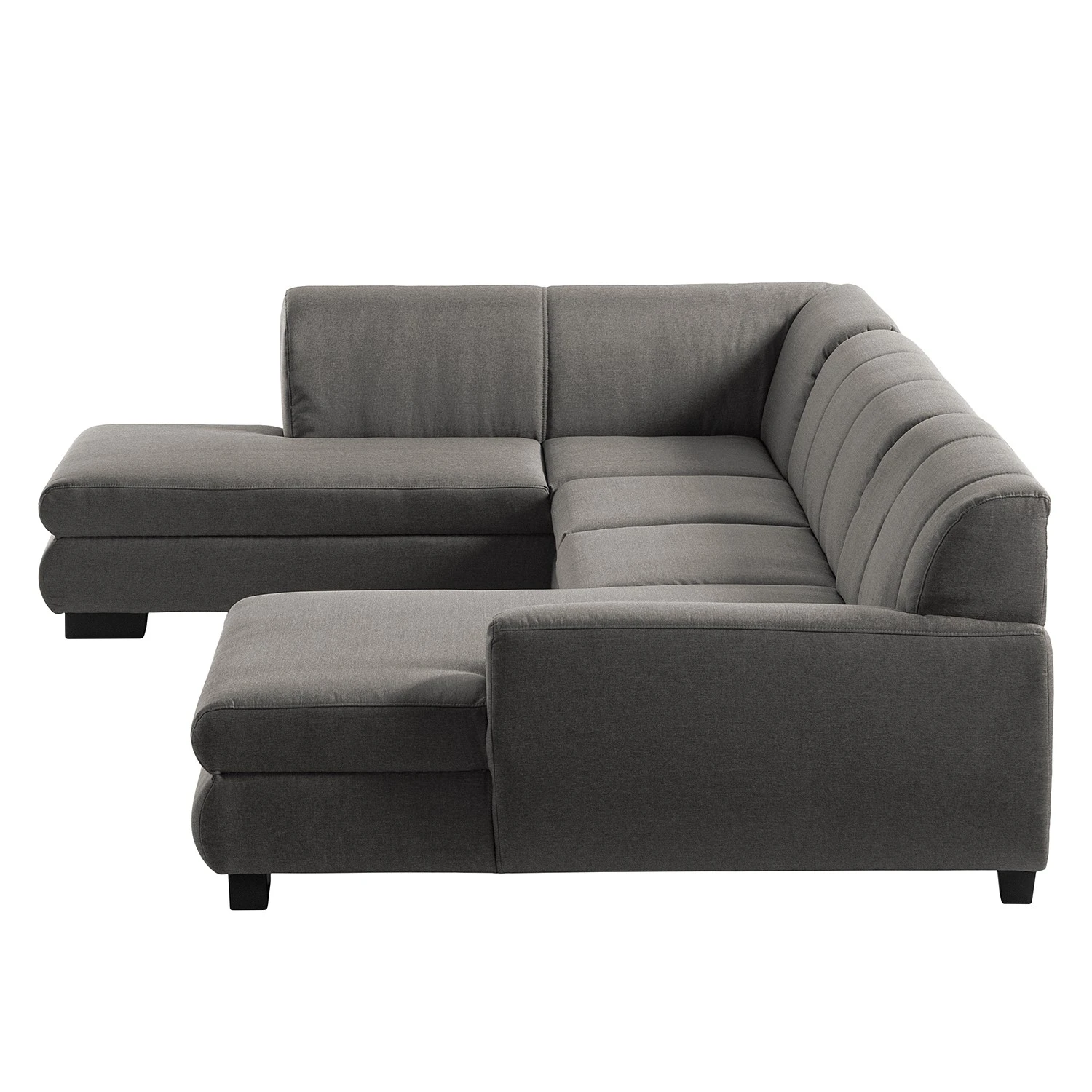 Loftscape Wohnlandschaft Lefroy I - Flachgewebe - Dunkelgrau - Longchair davorstehend rechts / Ottomane links - Schlaffunktion 8 Loftscape Wohnlandschaft Lefroy I - Flachgewebe - Dunkelgrau - Longchair davorstehend rechts / Ottomane links - Schlaffunktion – Bild 8