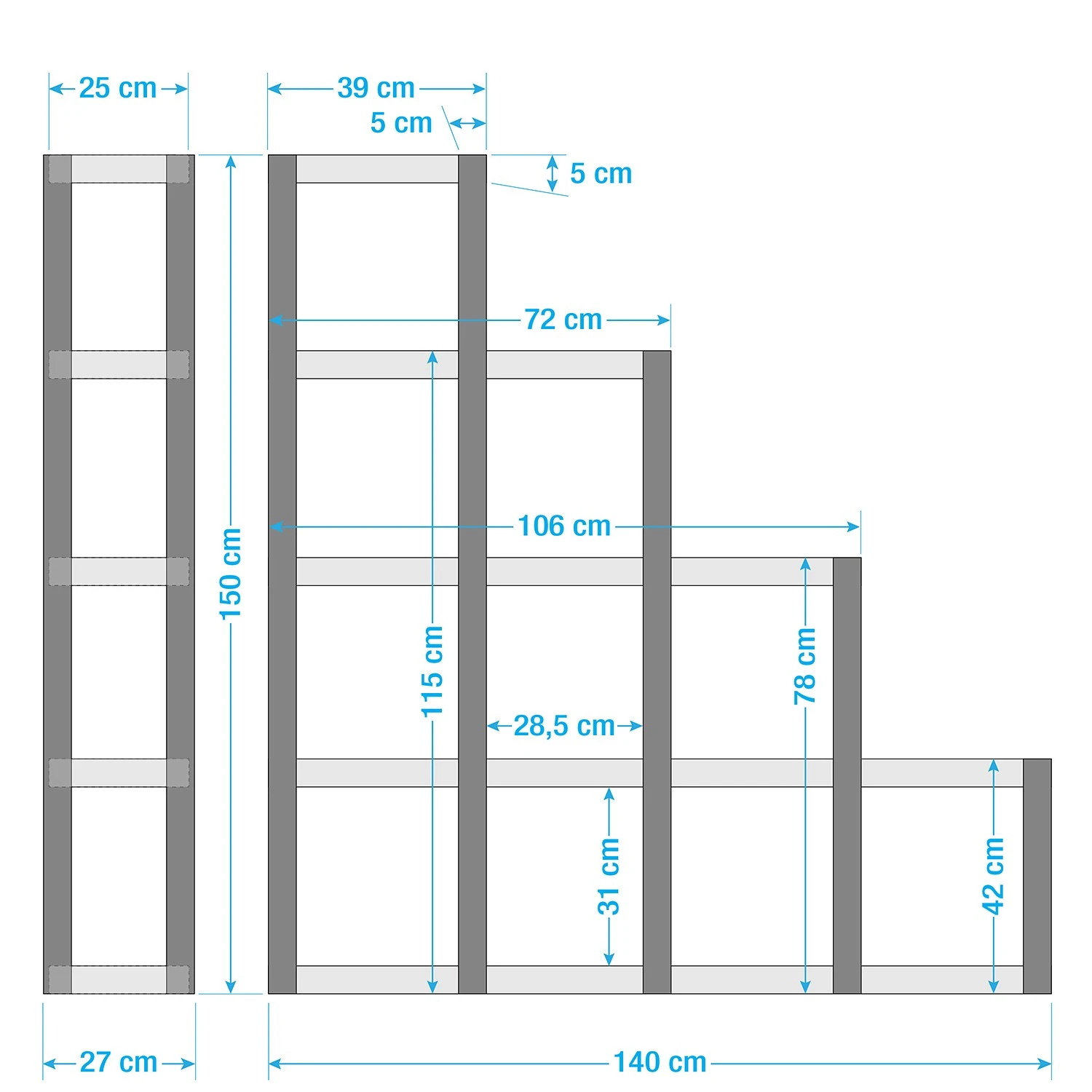 Ars manufacti Stufenregal Manchester - Akazie massiv / Metall - Akazie / Anthrazit 12 Ars manufacti Stufenregal Manchester - Akazie massiv / Metall - Akazie / Anthrazit – Bild 12
